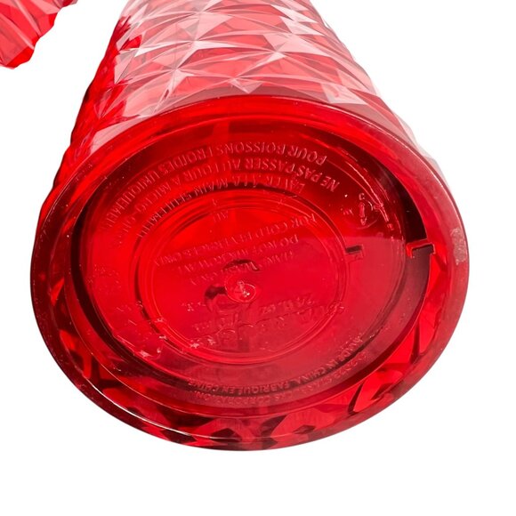 Starbucks Poinsettia Red Prism Tumbler Set With Lids Straws 16 Oz & 24 Oz - Picture 7 of 16